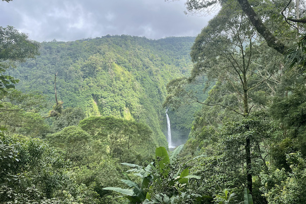 waterfall during the rainy season in Costa Rica